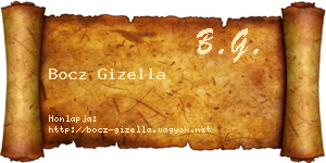 Bocz Gizella névjegykártya